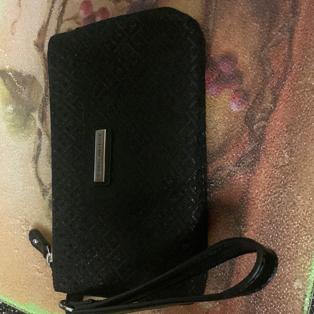 Tommy Hilfiger Black Wristlet EUC